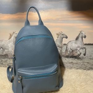 New Italian leather backpack